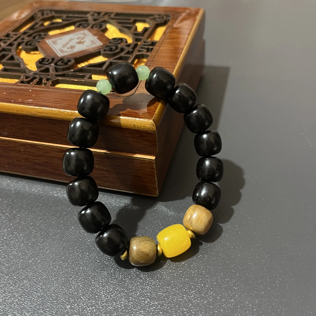 非金属木质手链 正区阴沉老料沉水老型珠手串c0035