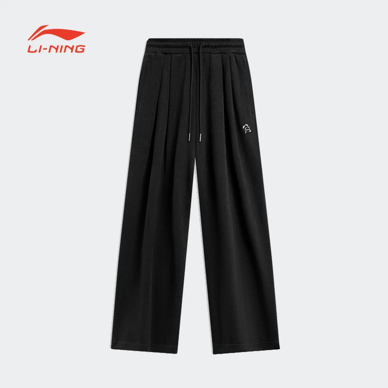 李宁卫裤女冬运动生活系列时尚舒适百搭宽松休闲运动长裤AKLTE22