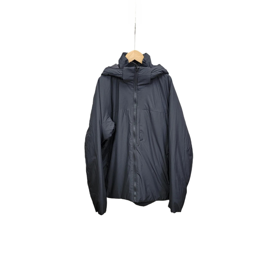 科家秋冬男款黑色PRIMA棉填充长袖连帽短棉服