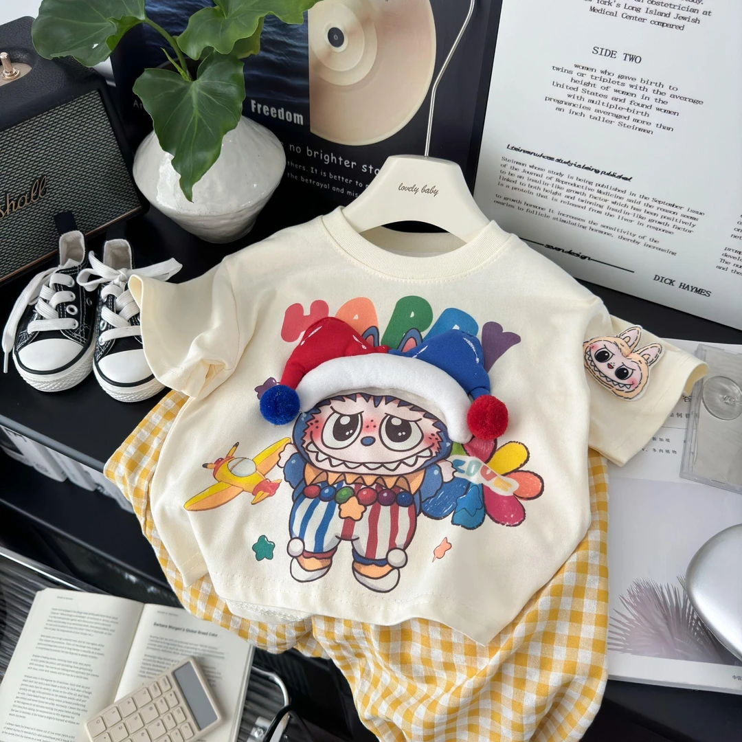 【玩偶T恤】儿童纯棉短袖T恤夏季新款卡通立体半袖宝宝休闲宽松T恤