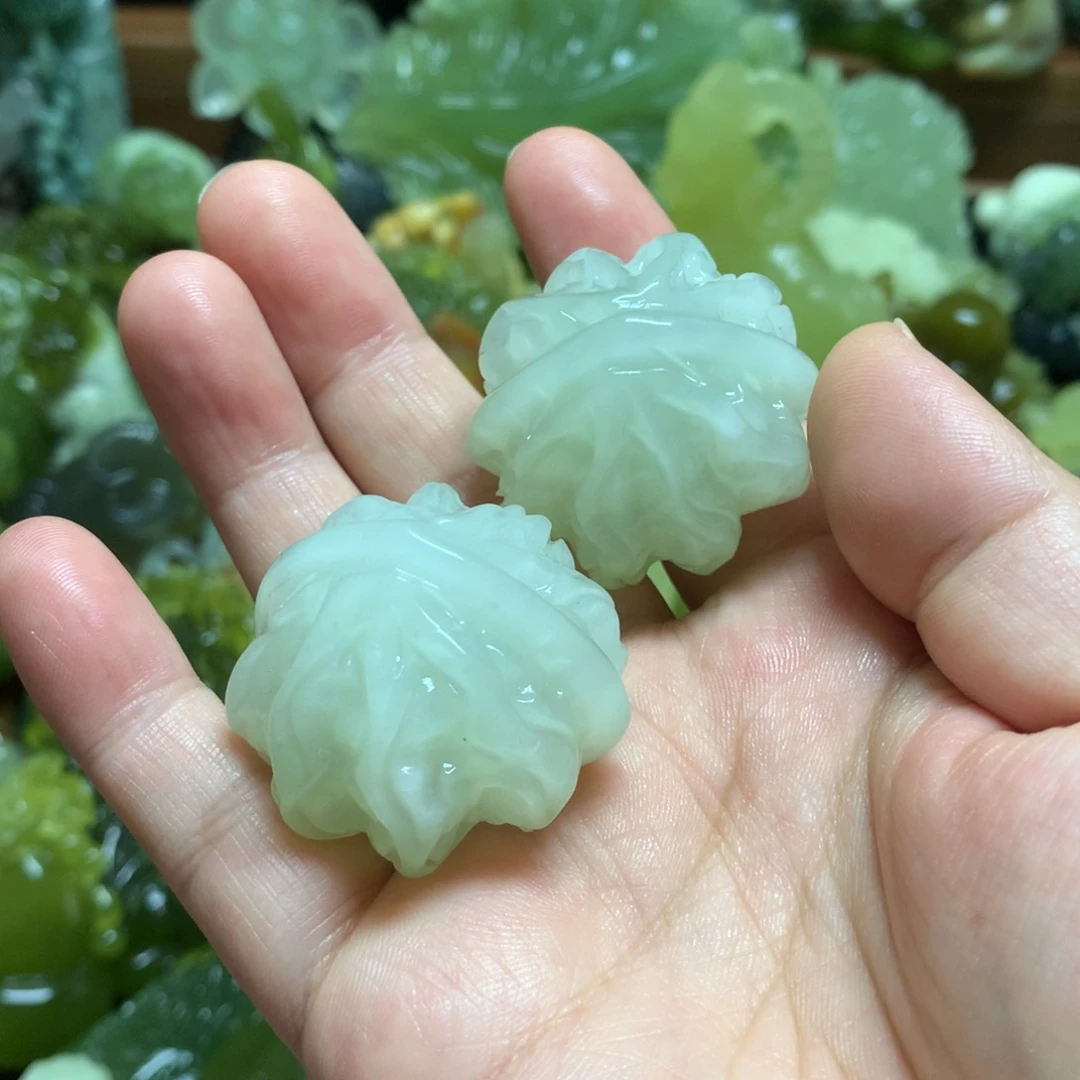 岫玉未镶嵌手把手把