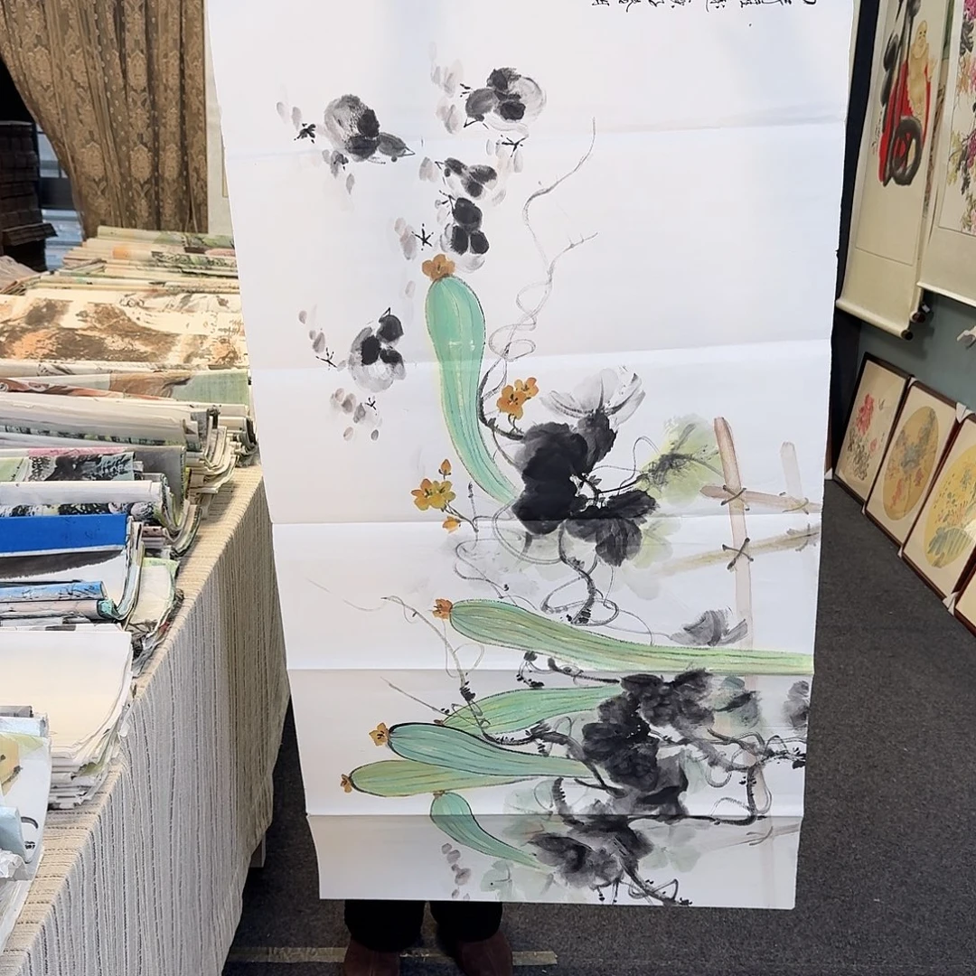 纯手绘国画作品好看四尺