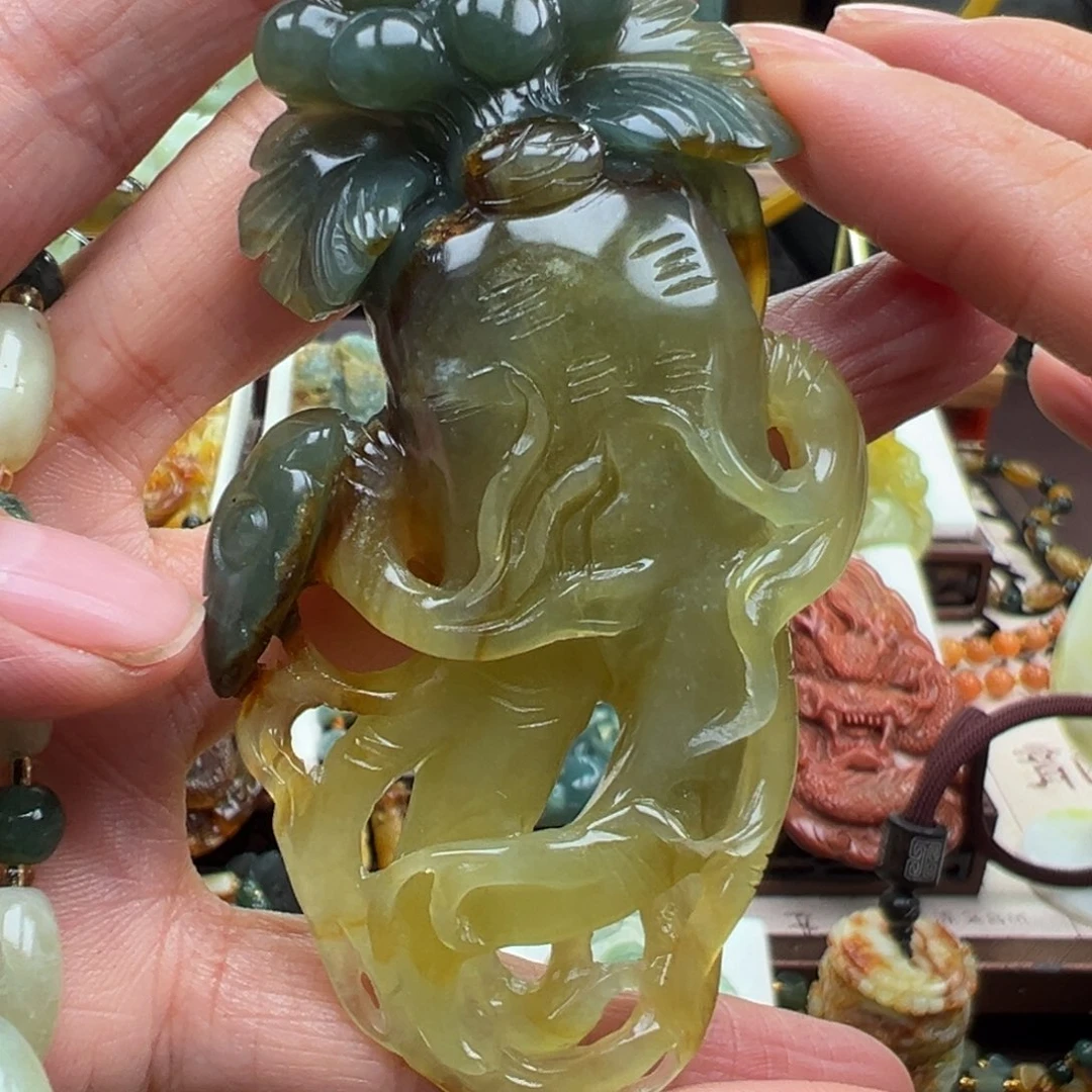 岫玉未镶嵌挂件挂件