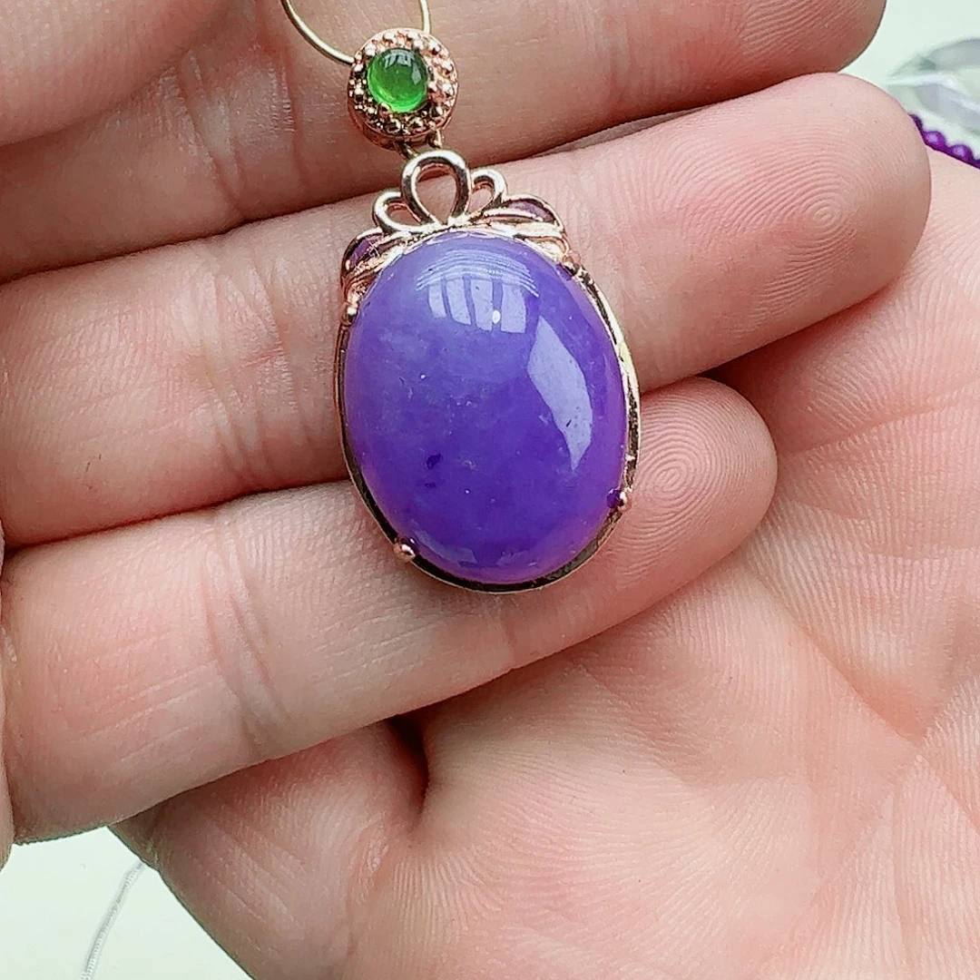 翡翠吊坠(赠链)银S925镶嵌