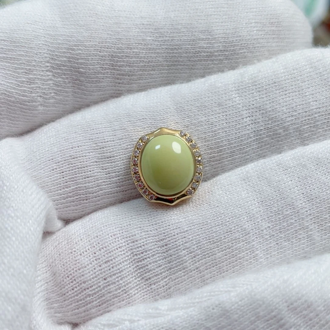 绿松石珠宝奇石18K金镶嵌