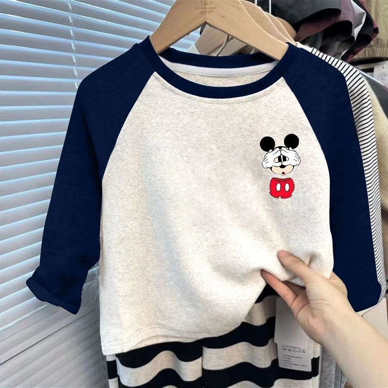 小童可爱卡通纯棉T恤春秋新款潮流爆款T中大童休闲长袖儿童上衣T