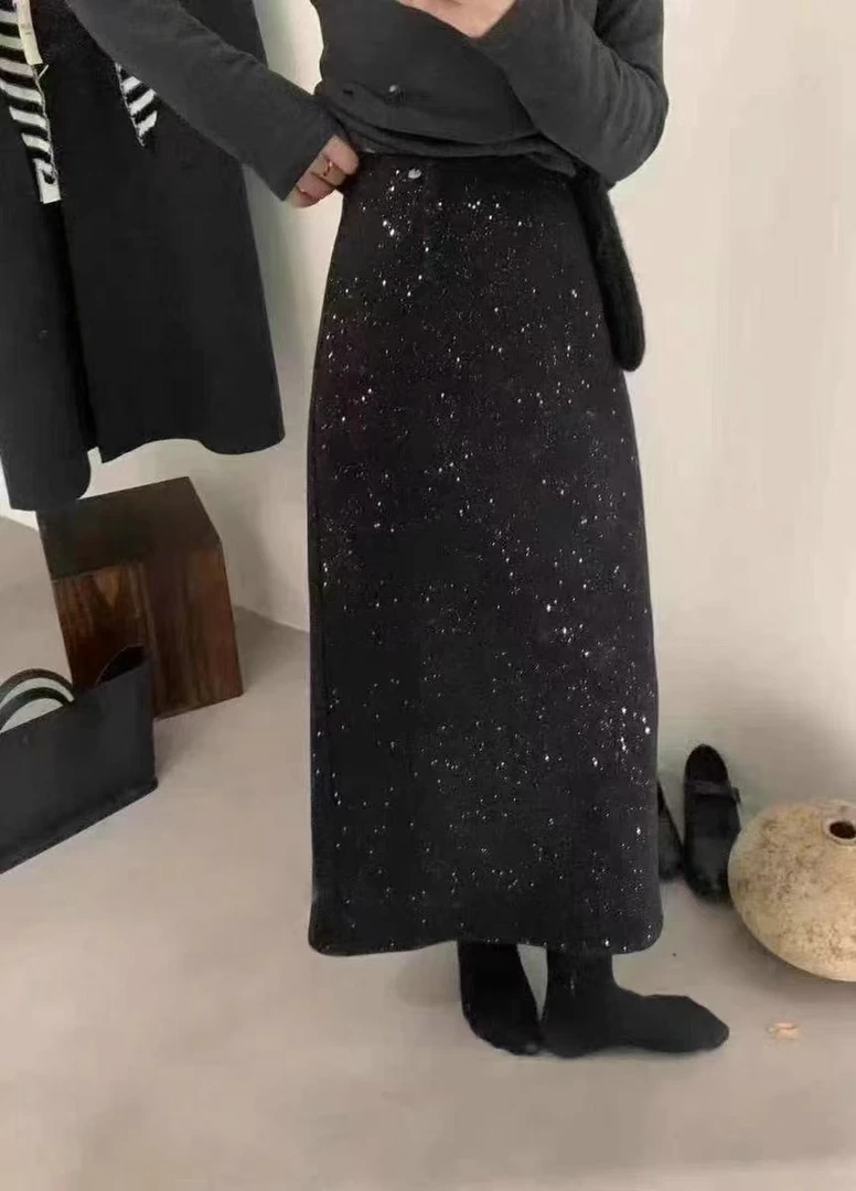 【傲傲精选】亮闪闪中长半身裙