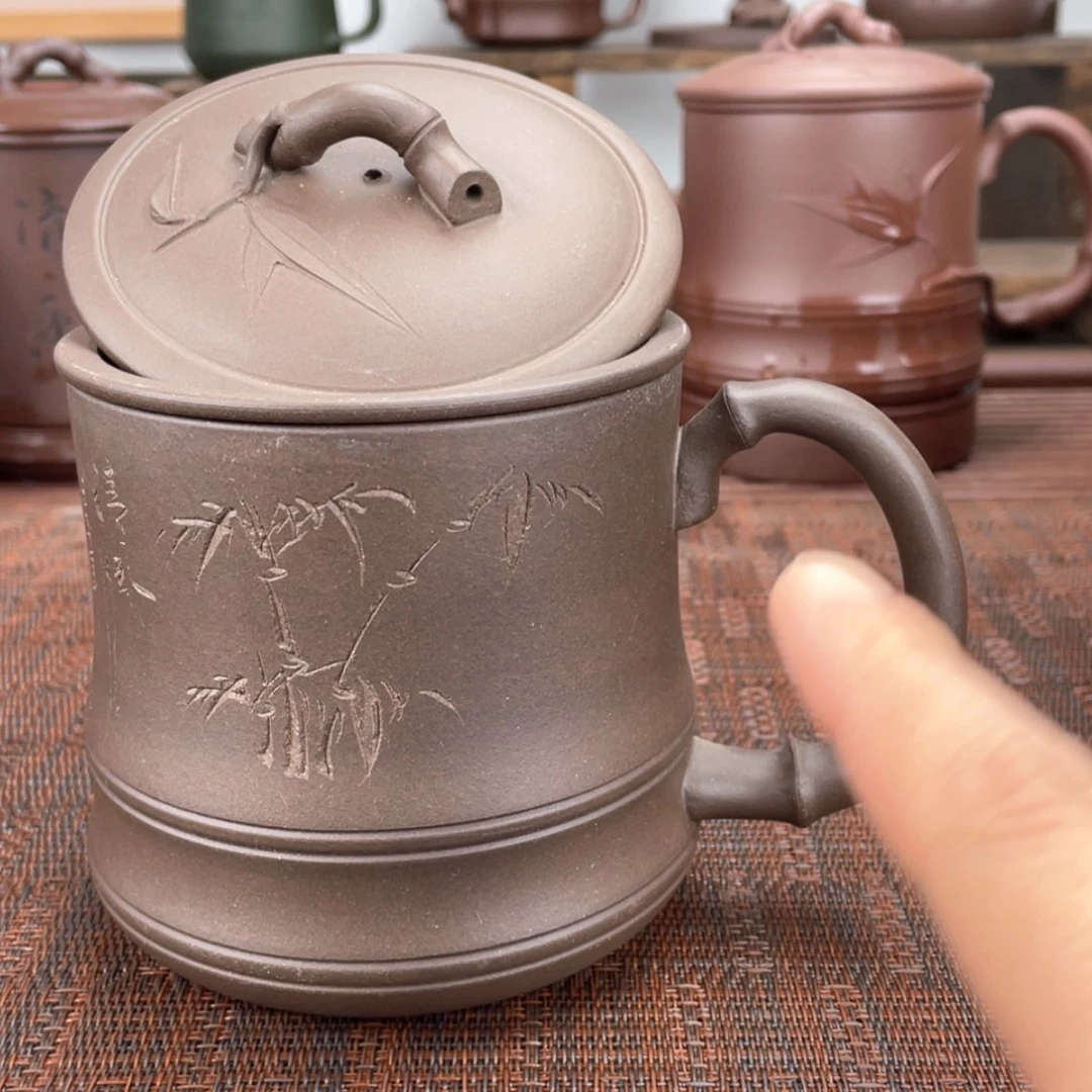 【闪购商品】紫砂茶杯宜兴原矿紫砂盖杯微瑕