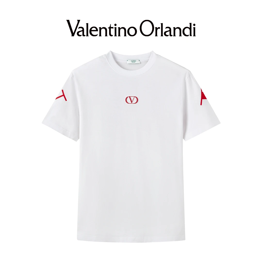 VALENTINO ORLANDI/华伦天奴.奥兰迪男士夏季时尚休闲圆领印花T恤