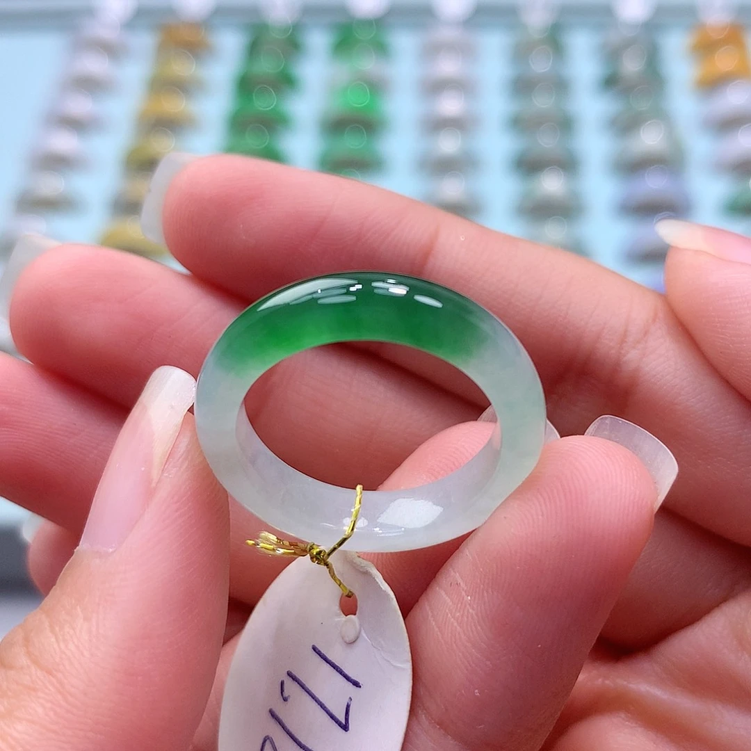 未镶嵌戒指翡翠1718圈