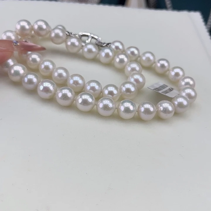淡水珍珠银S925镶嵌颈饰10➕极光炫彩高品