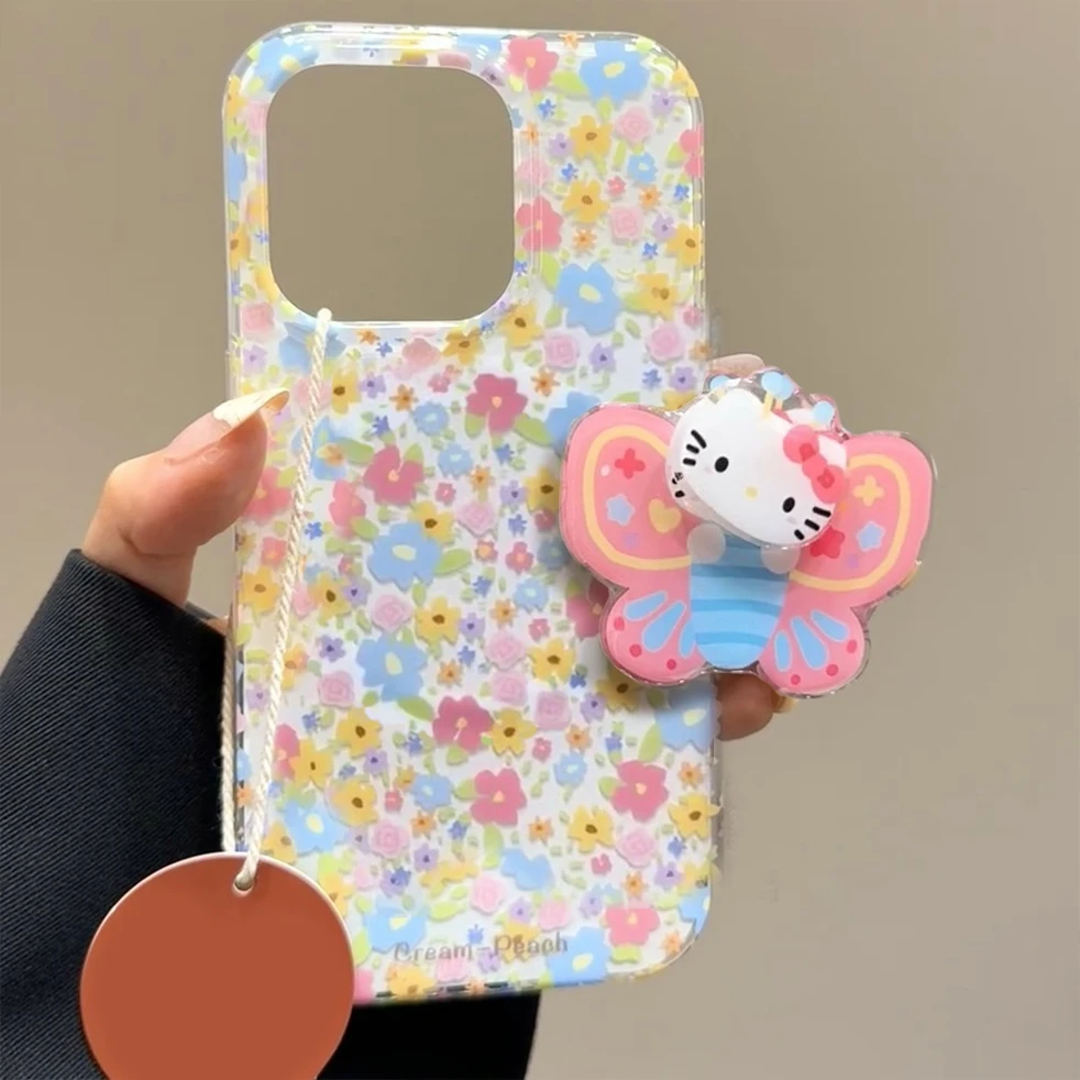 蝴蝶凯蒂适用华为mate60苹果oppo小米15/14/13pro防摔vivo手机壳