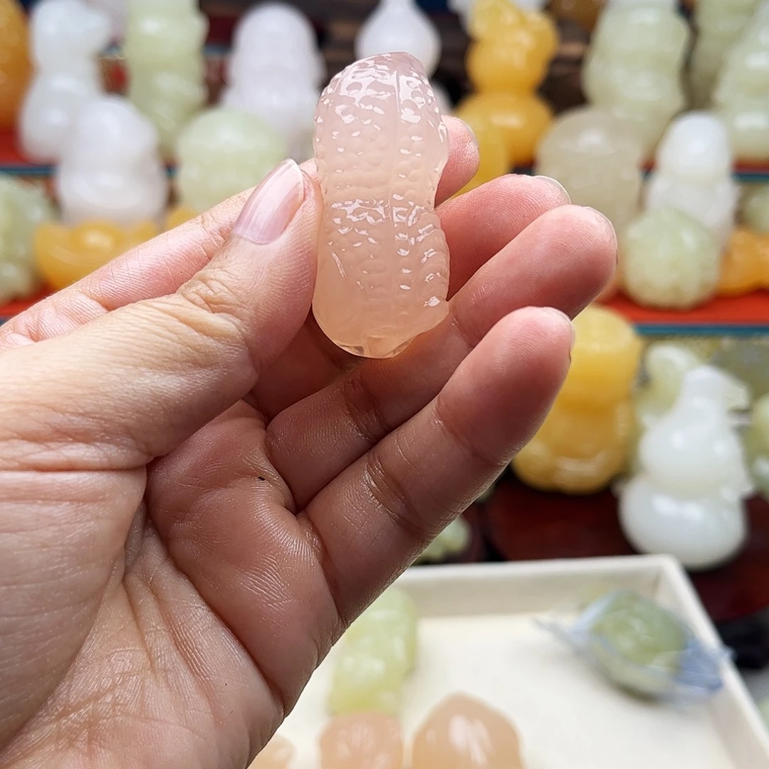 大***蛋石材花生手把点缀