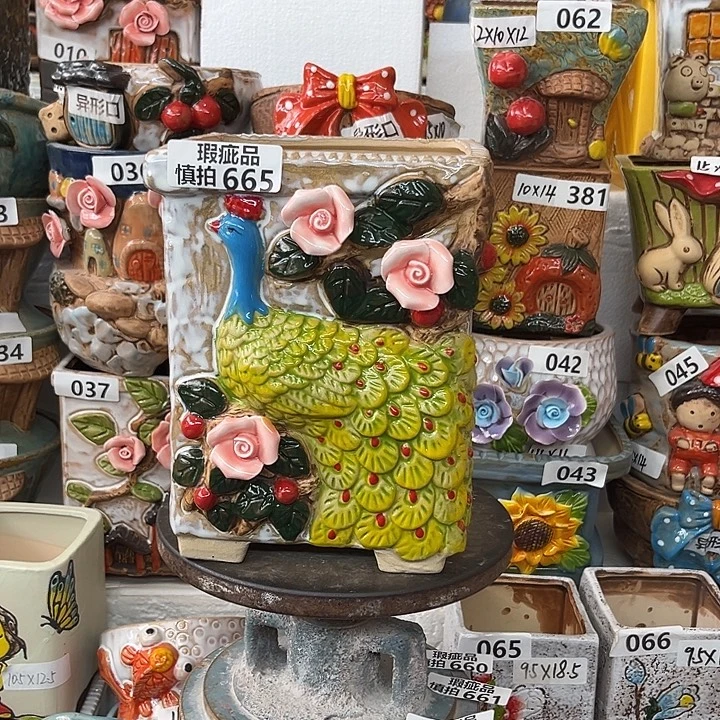 花盆紫砂粗陶材质多肉花盆665