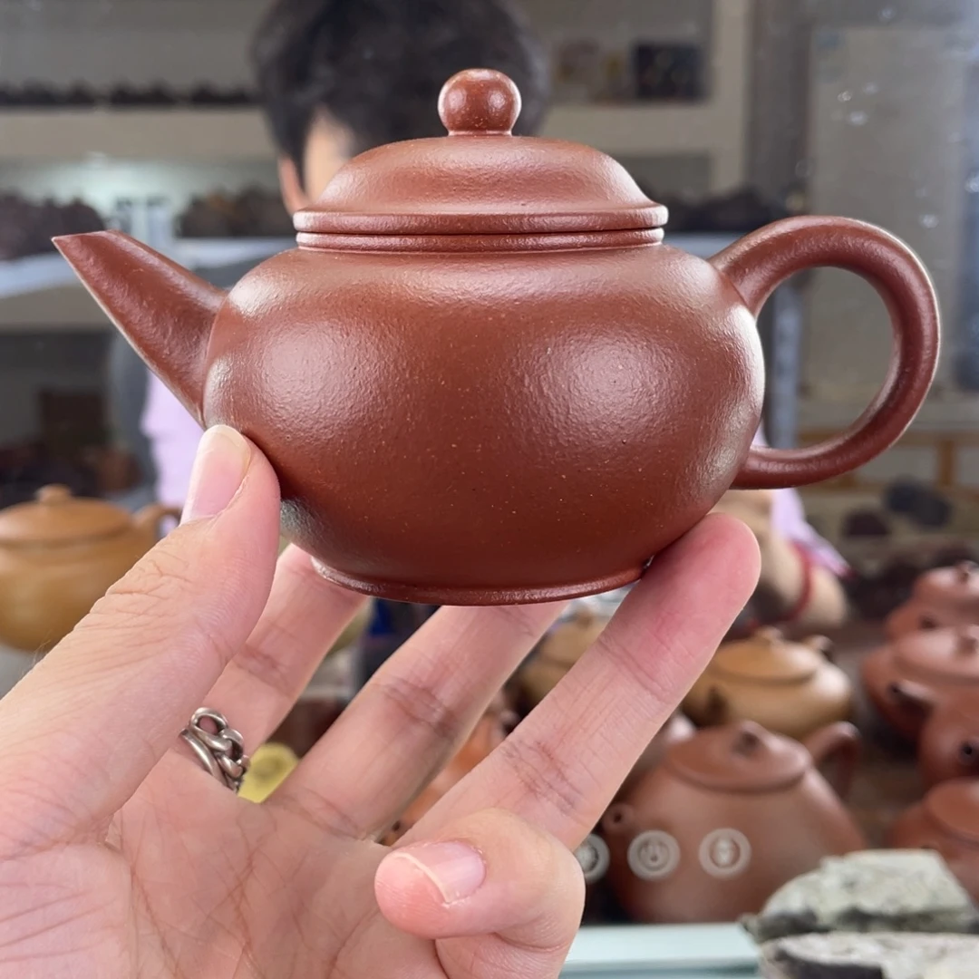 茶壶紫砂160cc红降坡茶壶