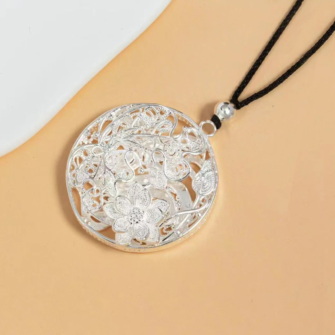 精美999银制品珠挂饰送礼自用赠送花开富贵总重量16.8g