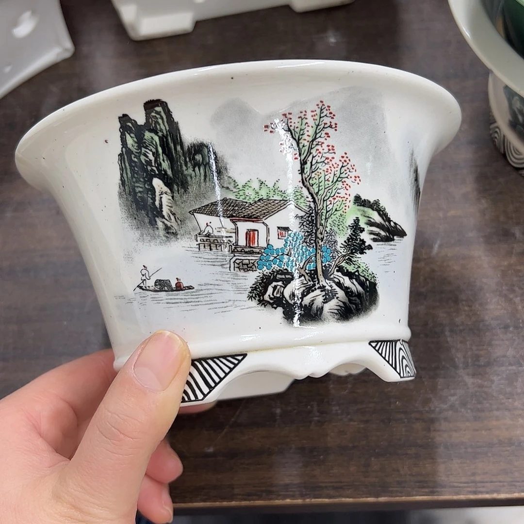 紫砂花盆356号瑕疵15/8cm黑点杂质介意勿拍