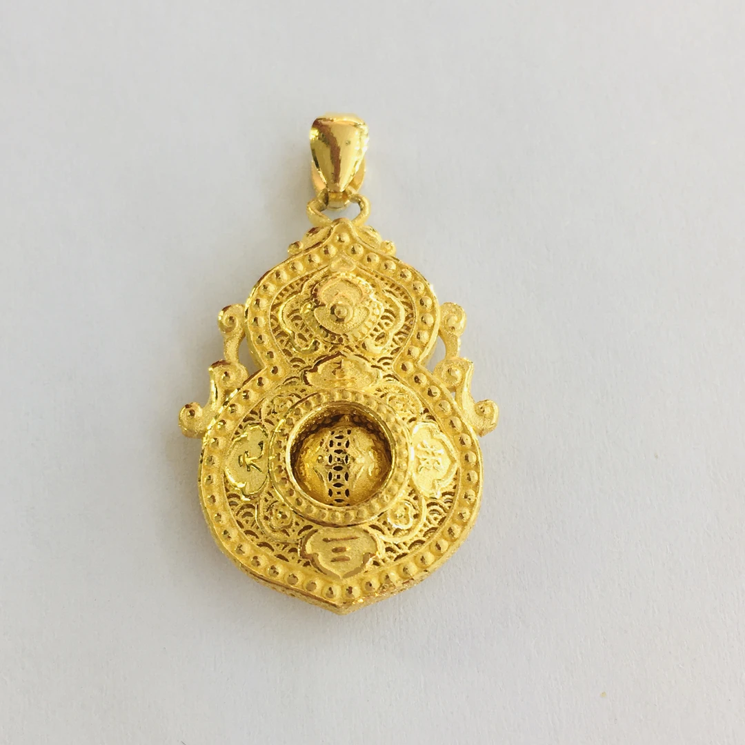 黄金足金999古法四美葫芦挂坠