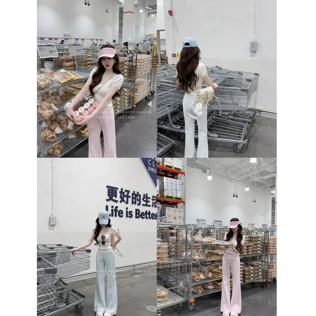 浩哥严选●会呼吸的棉C5XXK3030A休闲裤预显瘦洋气时尚网红薄款