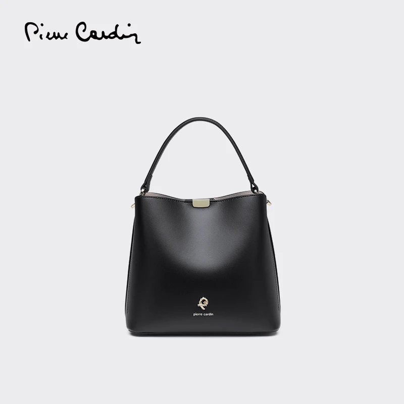 皮尔卡丹新款女包水桶包高级大容量轻奢质感小众手提单肩包通勤包