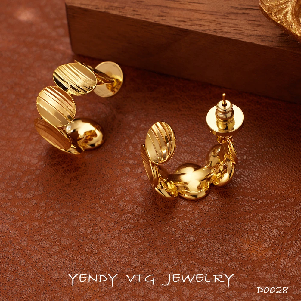 铜合金耳饰 D0028 「金色涟漪」 Les Nerith 蕾娜瑞斯 法♠限定 耳环