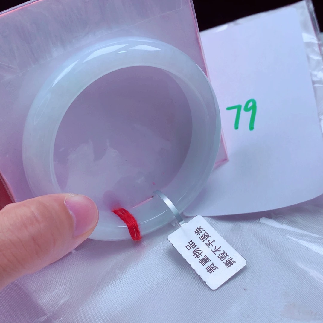 未镶嵌手镯翡翠缅甸天然A货翡翠手镯55.1