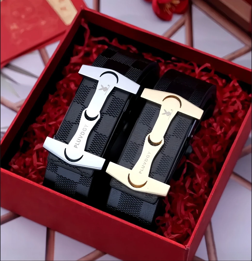 2025花花款男士真牛皮高端无牙自动扣腰带商务时尚百搭轻奢款高级