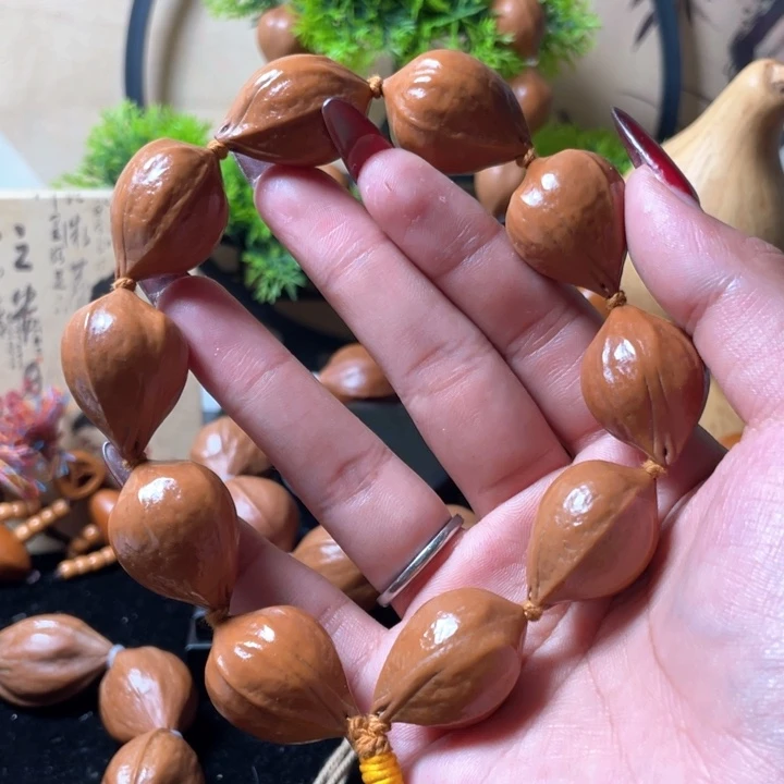 橄榄核手串/手链2.1鸡血红精品10
