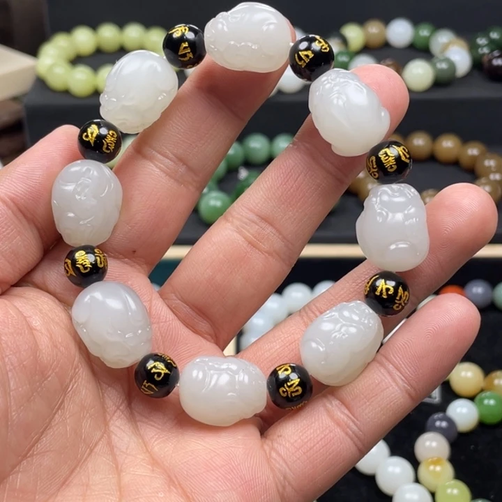 和田玉手串未镶嵌