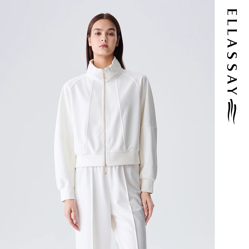 ELLASSAY歌力思2025秋季新款廓形简约短外套女EWU363W00200