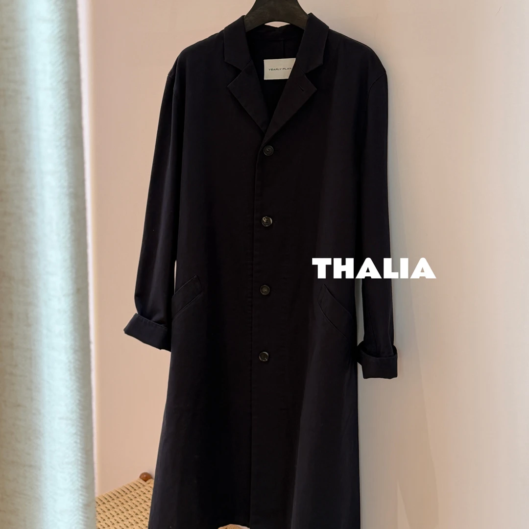 YEARLYPLAN 2025 2812单排扣棉质风衣