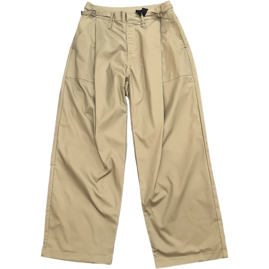 Dinner西裤2.0老钱风纯色直筒夏季立体拼接西裤5700