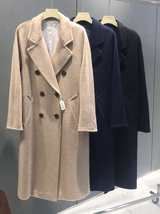 经典801带里衬长毛10%羊绒带丝商场同款双面羊绒大衣101801-NC