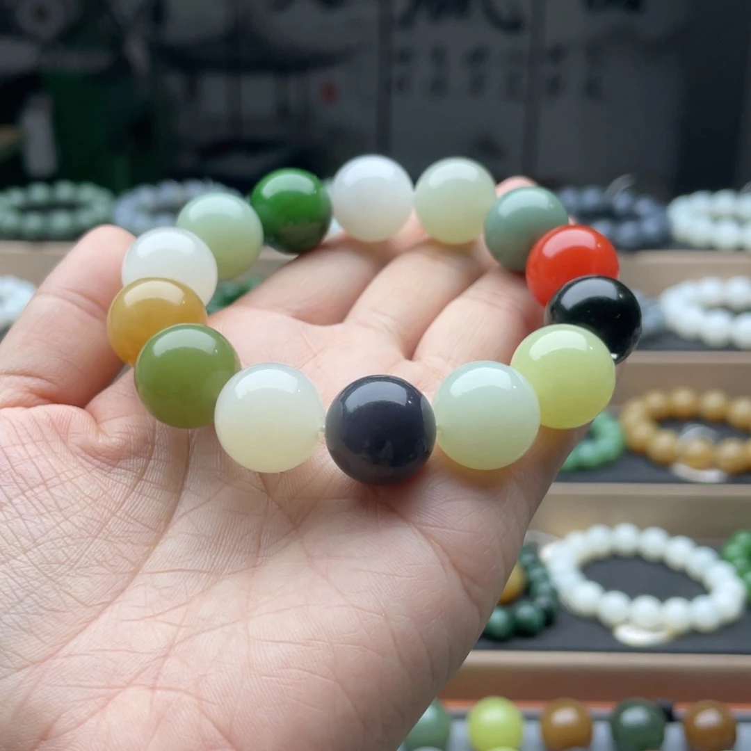 和田玉未镶嵌手链16