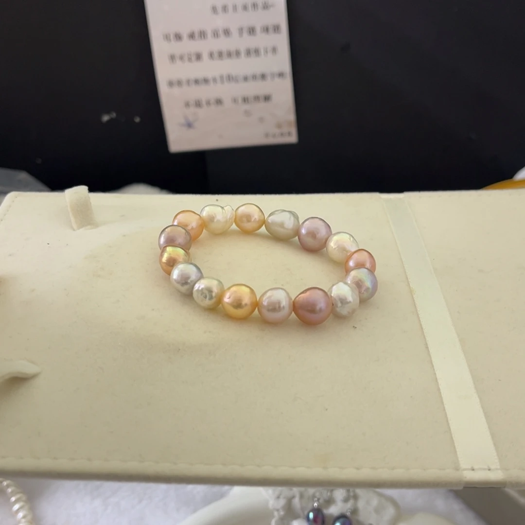 银S925镶嵌淡水珍珠手绳