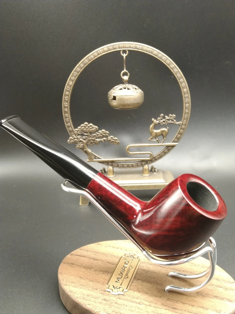 0173意大利代加工石楠木中号撞球烟斗