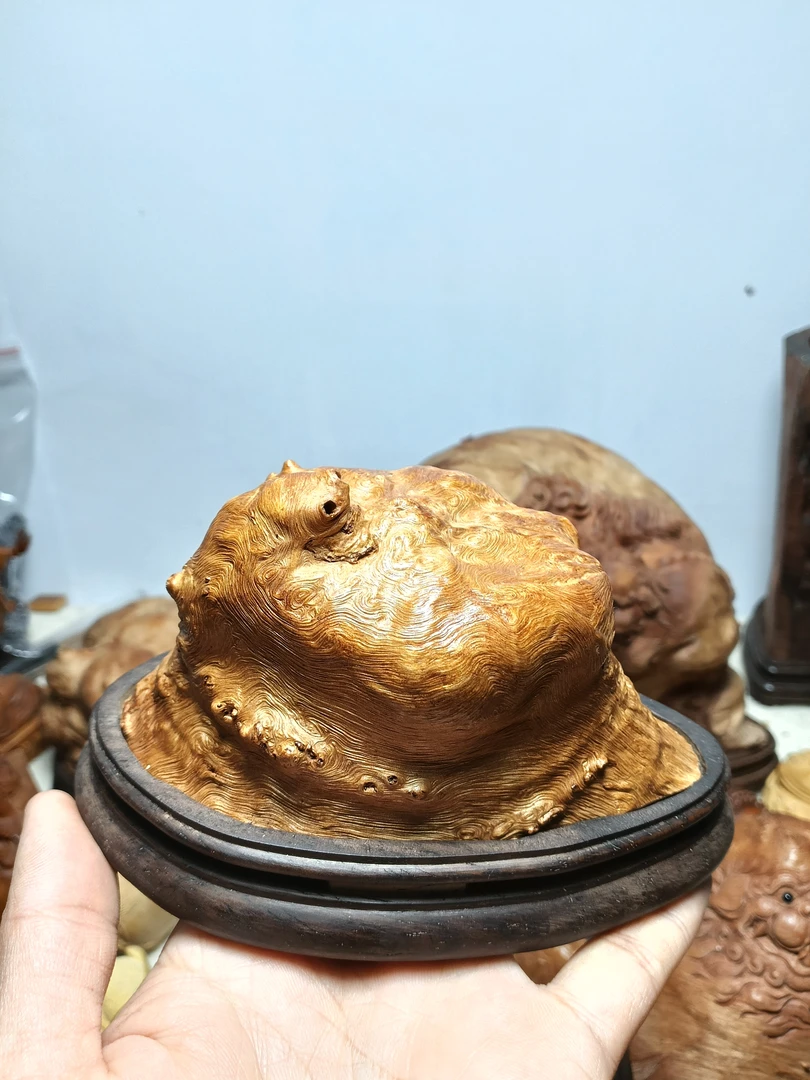 荔枝木纯手工香炉摆件