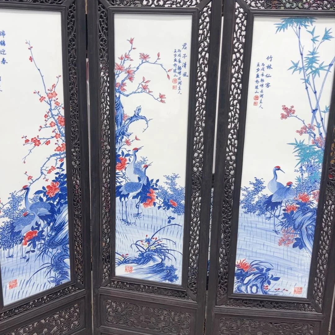 摆件热**视景德镇陶瓷瓷板画