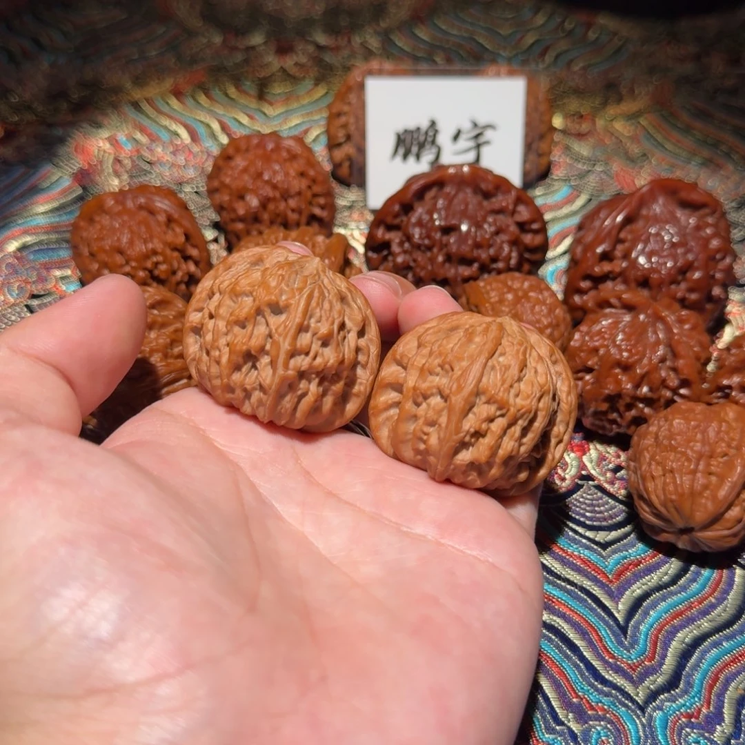 把件核桃40原装山地磨盘狮子头文玩