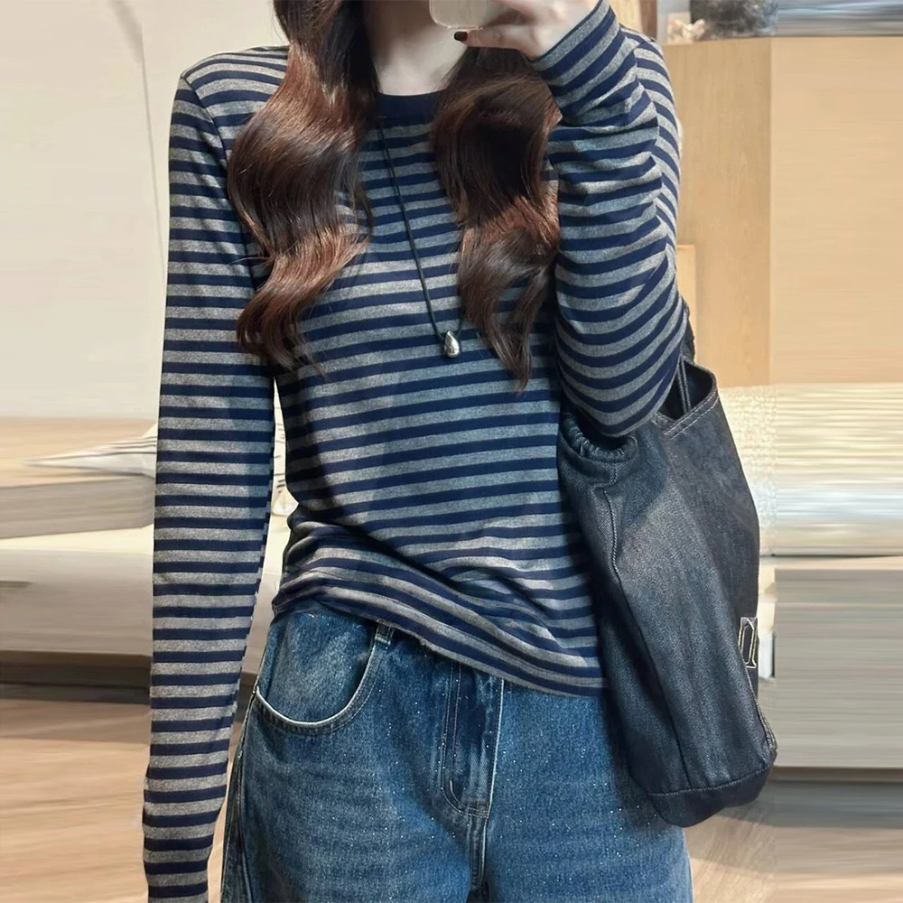 2025新款秋季休闲简约复古针织时尚百搭显瘦休闲上衣