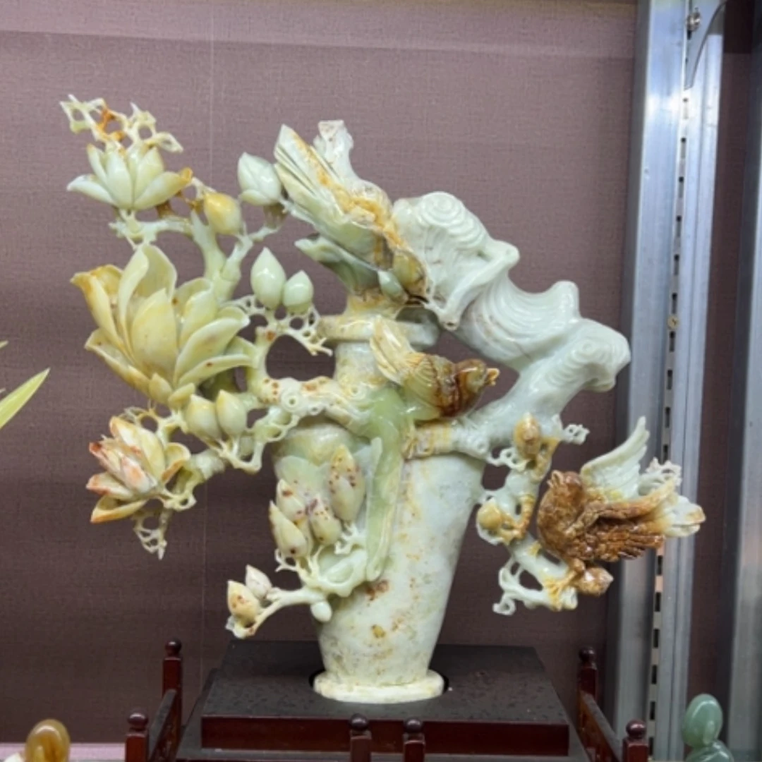 【闪购商品】未镶嵌蛇纹石玉珠宝奇石玉兰花