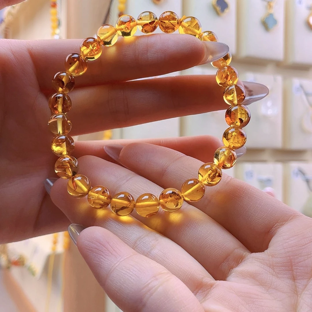 琥珀手链未镶嵌笨*丫