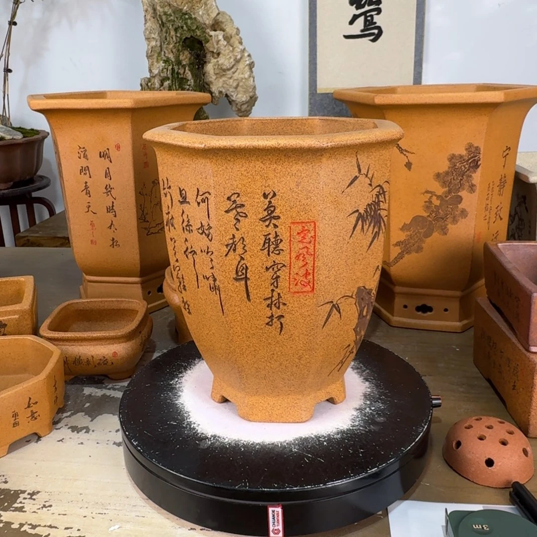 玫***花花盆紫砂紫砂花盆