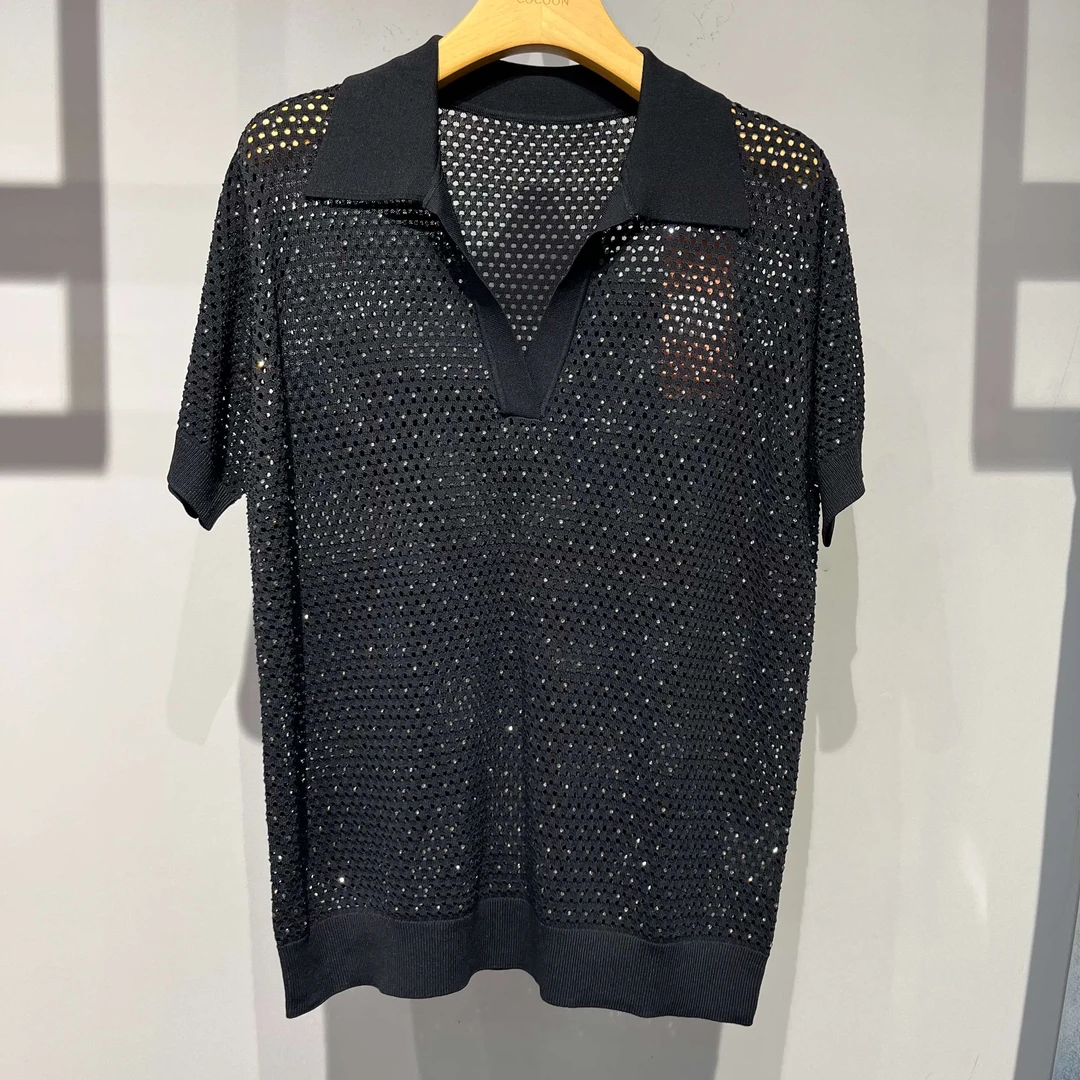 COCOON 可可尼 黑色针织衫25年夏25203BN104330——2299