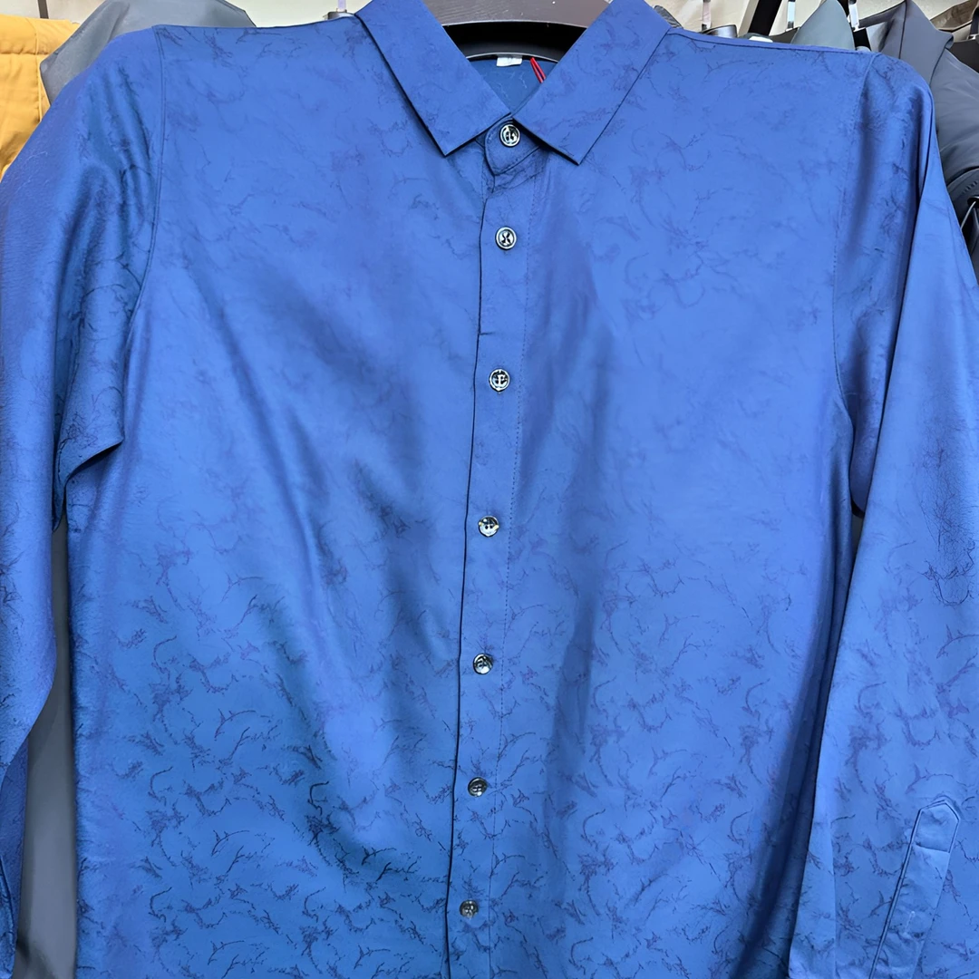 男士四季格纹休闲衬衫-010