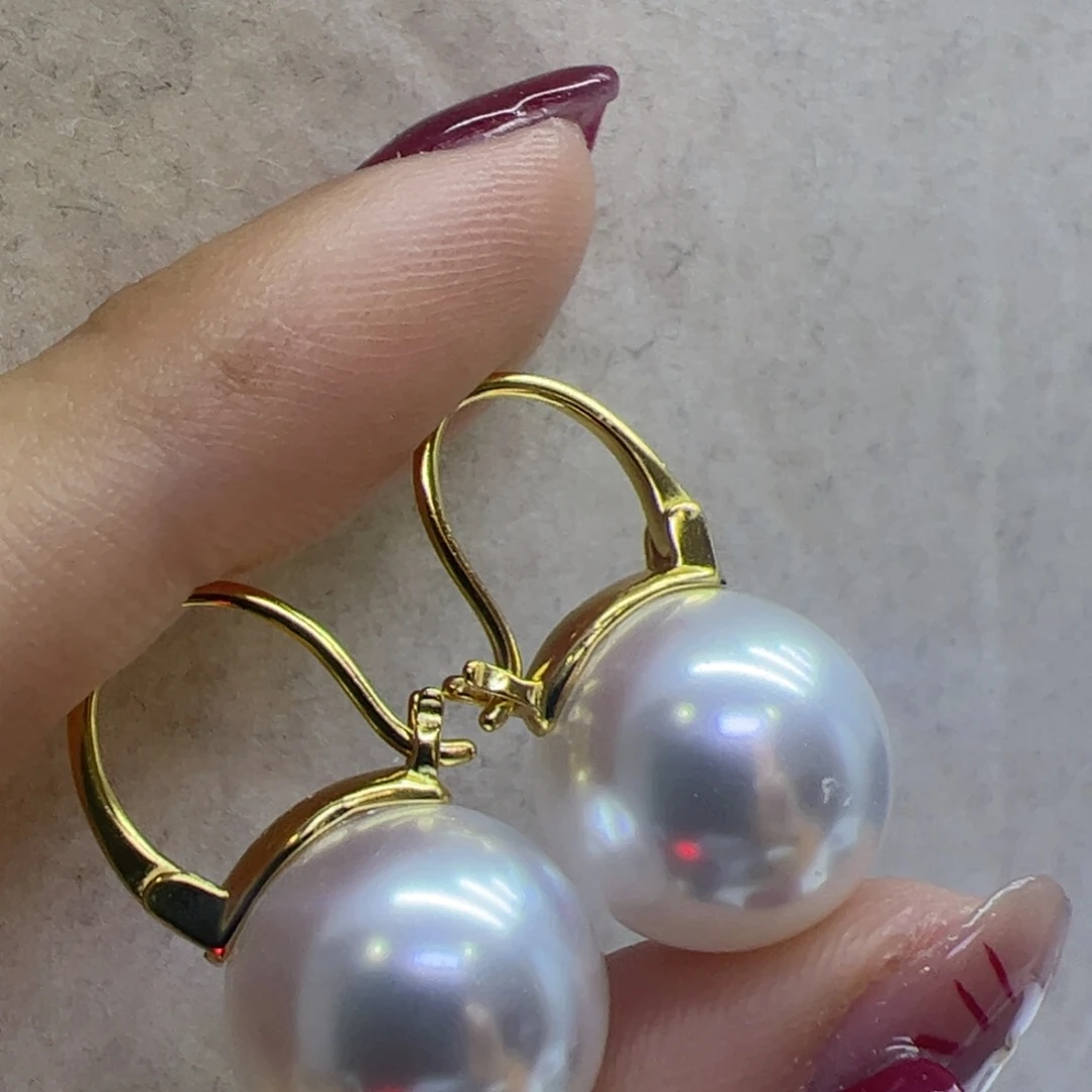 淡水珍珠耳饰银S925镶嵌