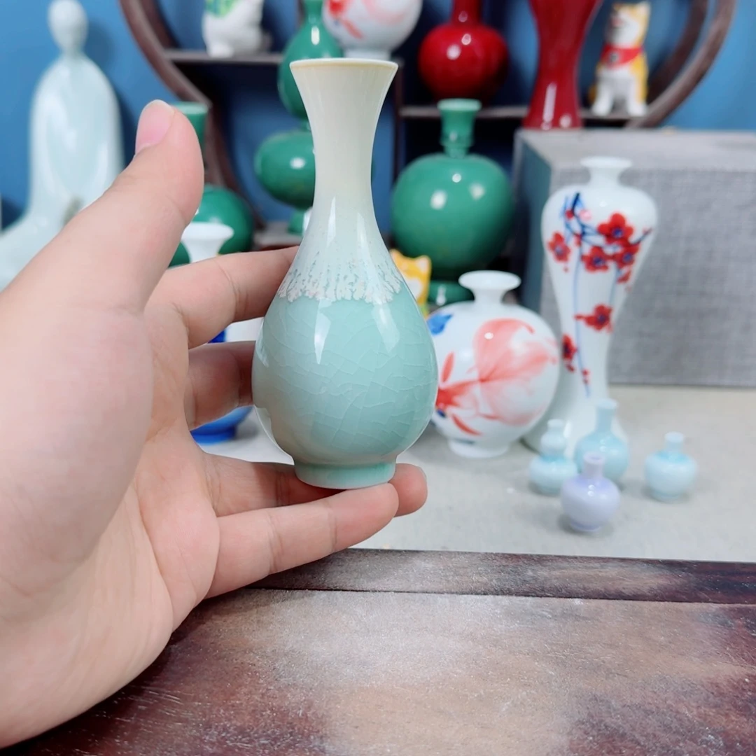 陶瓷手工小花器摆件