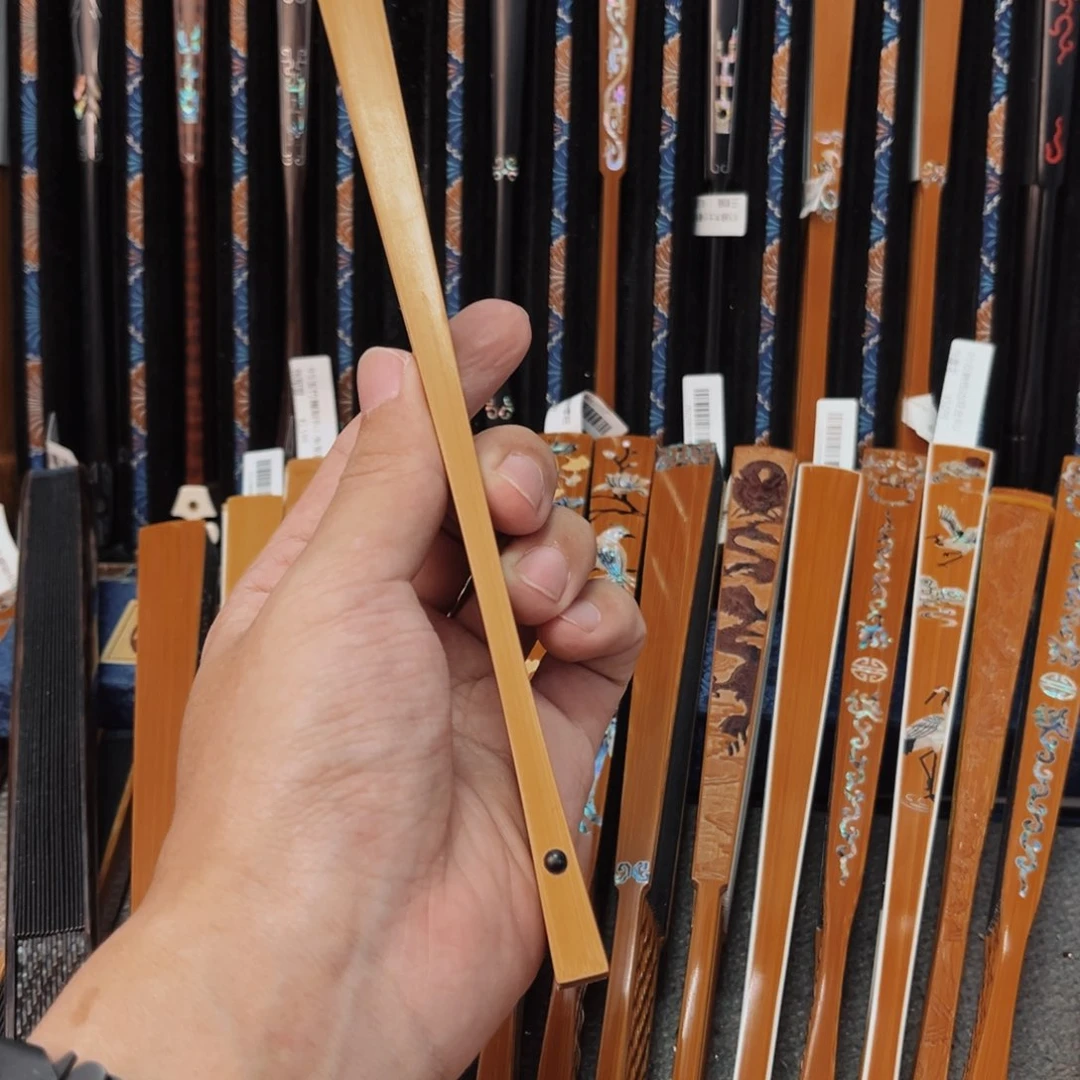 扇子纯手工制作玉竹折扇