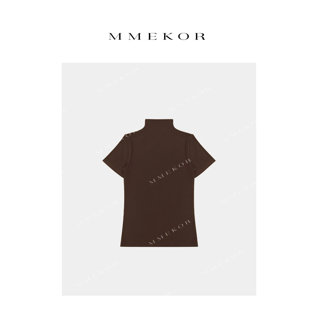 MMEKOR“百搭王”T恤 2025新款秋款静奢老钱风百搭上衣 30501