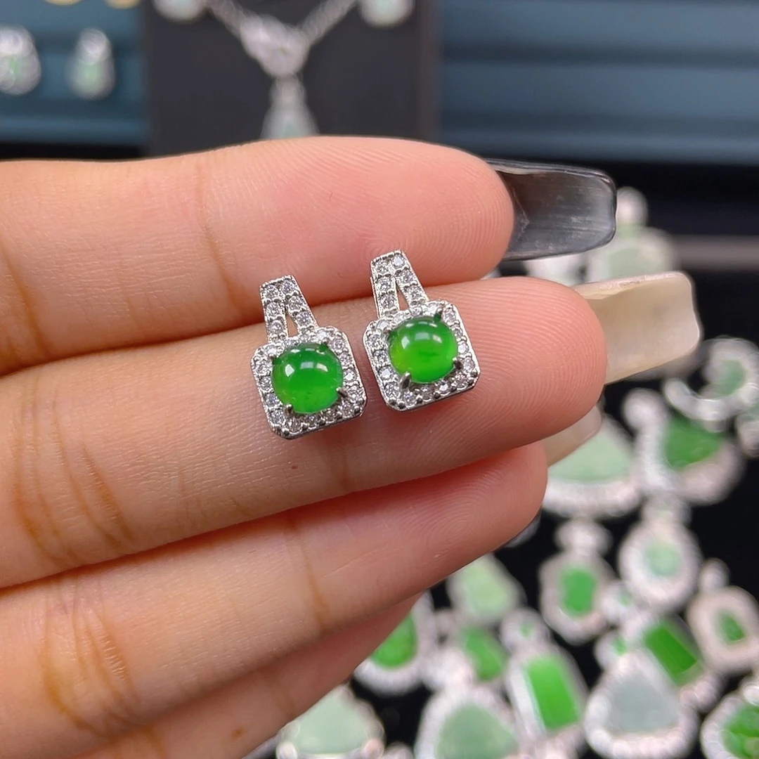 未镶嵌翡翠耳饰耳钉